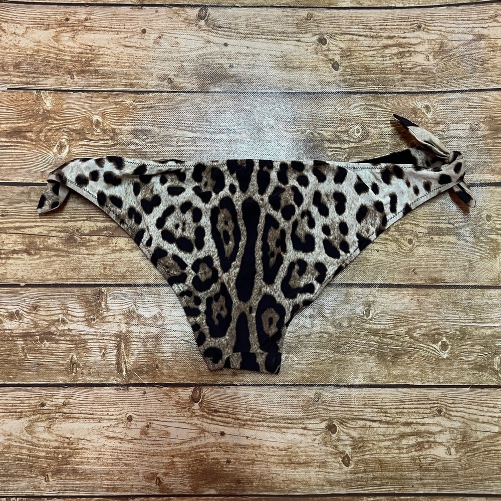NWT Dolce & Gabbana Leopard-print tie bikini bottoms - Picture 5 of 7